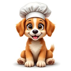 Adorable Puppy Chef Ready to Cook Delicious Treats for You