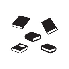  silhouette of simple books icon