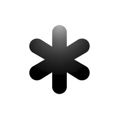 Obraz premium Dark Gray Arrow Down on Black Background on transparent background