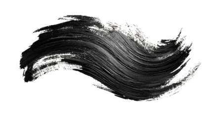 Abstract swirled brushstroke of dark gray, with golden glitter