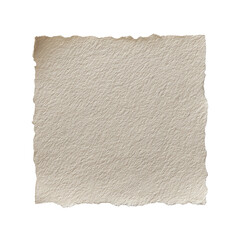 Obraz premium A square, off-white piece of textured paper with a distressed, irregular edge