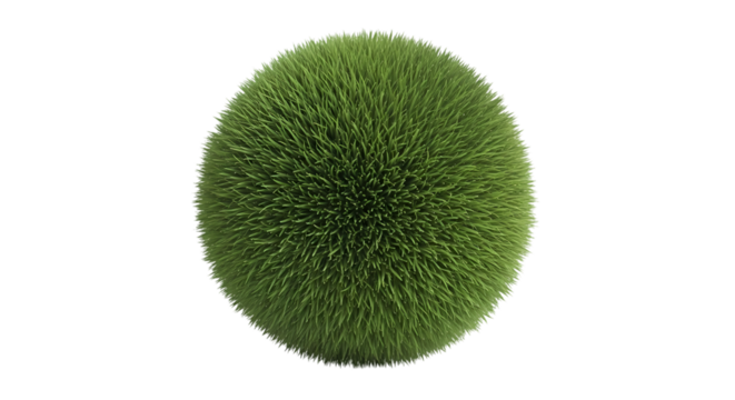 Textured Green Orb on transparent background