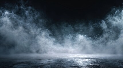 Naklejka premium Dramatic ocean waves crashing against rocks du a storm with dark cloudy sky and foamy water creating a intense seascape scene