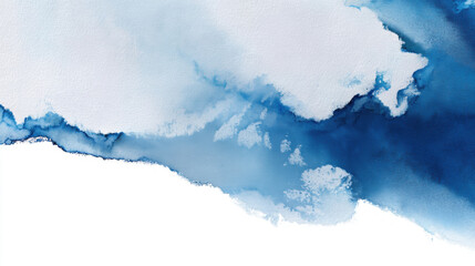 Watercolor Abstract background. A minimalist abstract watercolor painting using blues and whites to represent water and clean energy. Soft and fluid.