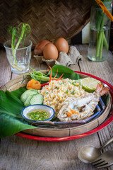 Thai Fried Rice with River Prawn and Spicy Fish Sauce – Authentic Thai Street Food