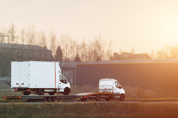 Car transportation service driving on road