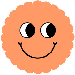 Obraz premium Colorful Cute Retro Sticker Element