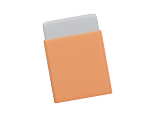 Eraser icon 3d render iilustration