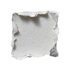 Obraz premium Square of textured, off-white paper with ragged edges