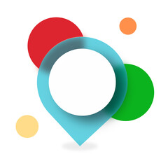 Colorful Map Pin Icon – Modern Abstract Location Symbol