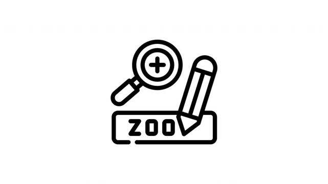 Zoom edit icon with magnifying glass and pencil, perfect for tech presentations or editing applications, digital design projects, or websites.
