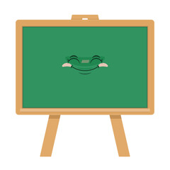 blackboard on easel smile face cartoon cute © Misterwrongtime