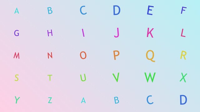 Animated Alphabet Grid Background