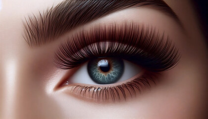 Obraz premium A lower lash focus, Ai generated image