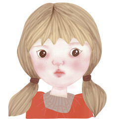 little girl in a red dress