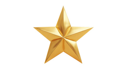 Obraz premium Gold star, 3D rendered, with sharp points
