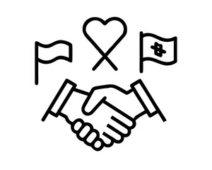 Partnership and collaboration with handshake