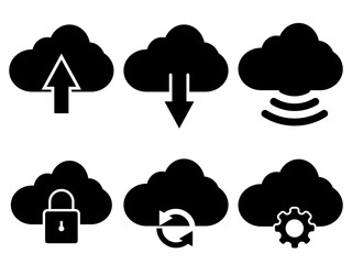 cloud icons , logo , symbol, vector, illustration