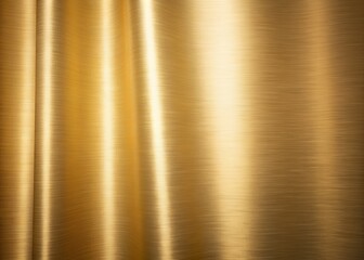 Brushed gold metal texture with vertical streaks and reflections