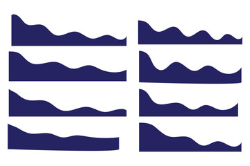 Scalloped Edge seamless simple scalloped borders and dividers set, vintage frill ornament and ribbon trim pattern decorative lace vector Illustration