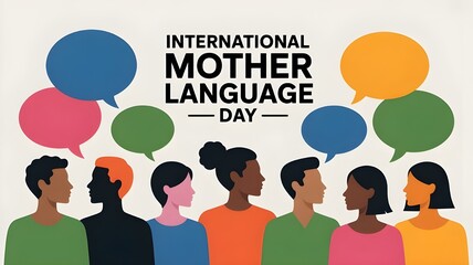 International Mother Language Day. February 21. Inscription Hello in different languages. Template for background, banner, card, poster with text inscription. 