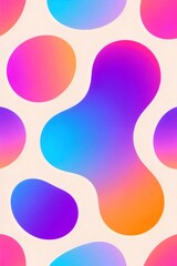 Fototapeta premium Vibrant Gradient Abstract Fluid Shapes Pattern