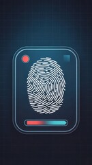 Biometric fingerprint scan technology security system for access control and identification app