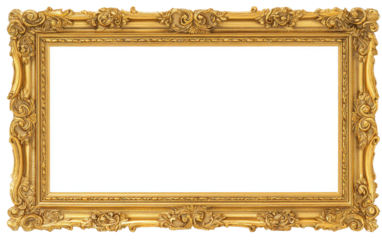 Gold ornate picture frame