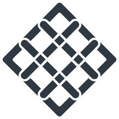 Fototapeta premium Abstract Geometric Pattern with Interlocking Lines and Rounded Corners