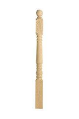 Wooden dowel rod isolated on white