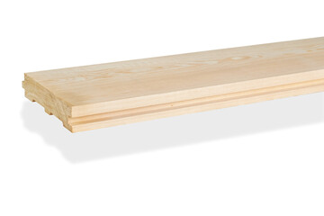 Wood plank timber board isolated on white