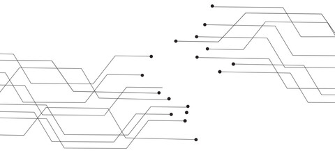 White circuit board technology background design .Dots and lines connection circuit design vector futuristic circuit board . components representing technology and innovation .