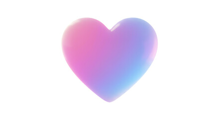Gradient heart shape transparent background