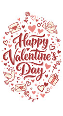 Happy valentines day romantic elements