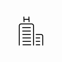 Obraz premium tall city buildings icon sign vector