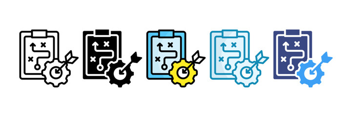 Action Plan Icon Set Multiple Style Collection