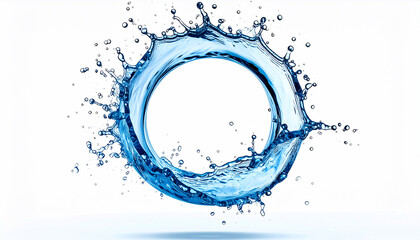 Water Splash Ring on White