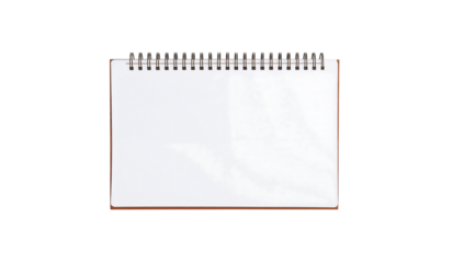 Blank notepad isolated on black background