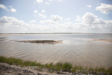 Nature reserve and salt mines in Río Lagartos on the Yucatan Peninsula in Mexico.