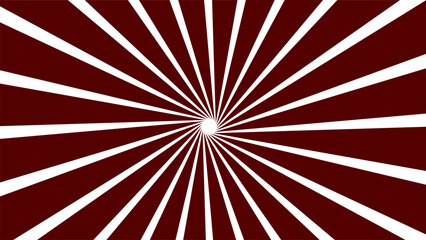 Bold radial sunburst pattern with deep maroon and white rays converging at the center, creating a striking, energetic, and modern abstract background suitable for various design projects.