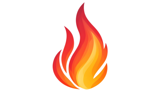 Stylized fire flame design for graphics and decoration purposes