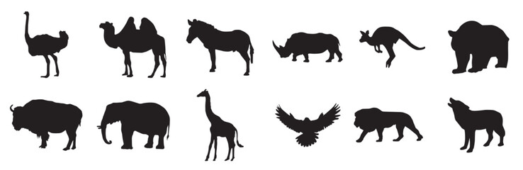 silhouettes of animals 