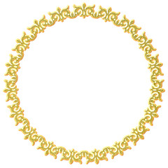 round frame made of gold