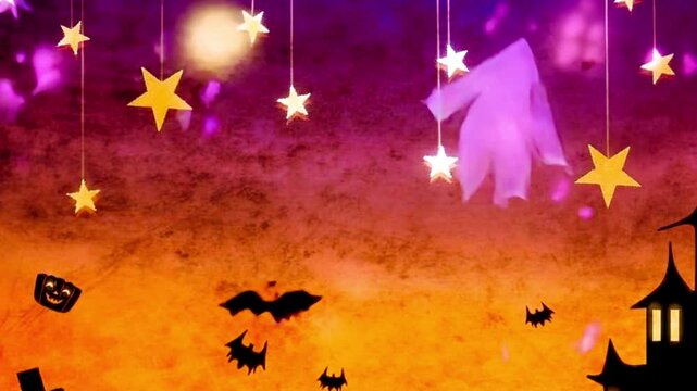 ハロウィンをイメージしたパーティー背景動画