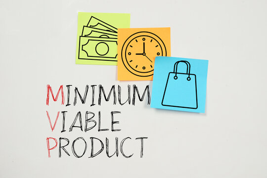 MVP Minimum viable product concept for startup. Analysis and market validation for New product release planning