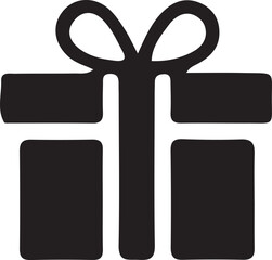 Silhouette Vector illustration Image of gift Icon