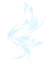 水流と水しぶきのイラスト