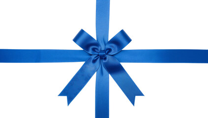 Vibrant Blue Ribbon Gift Wrap on Black Background