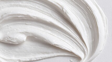 Obraz premium White Cream Swirl Texture Background for Skincare, Cosmetics, or Food Products, Offering Clean and Smooth Visuals