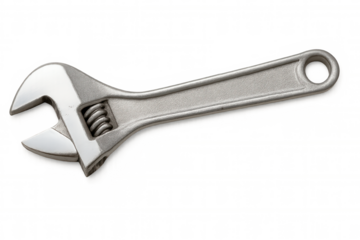 Adjustable wrench tool for mechanical repair, diy projects, and handyman services on transparent background
